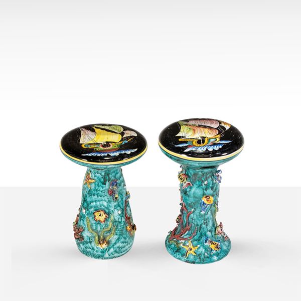 Italian manufacture (2)  (Vietri, 1960s)  - Auction Design and 20th Century Decorative Arts - I - Colasanti Casa d'Aste