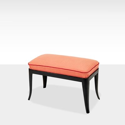 Gugliemo Ulrich, Panca in legno e tessuto imbottito, Italia, anni '40-'50