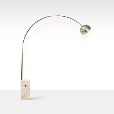 Achille e Pier Giacomo Castiglioni, Lampada da terra modello Arco in marmo e metallo cromato, Ita...