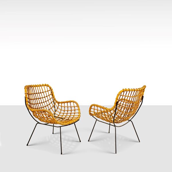 Tito Agnoli, prod. Bonacina, attributed (2)  (Italy, 1950s)  - Auction Design and 20th Century Decorative Arts - I - Colasanti Casa d'Aste