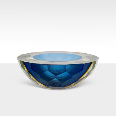 Alessandro Mandruzzato, Bowl in vetro colorato sfaccettato