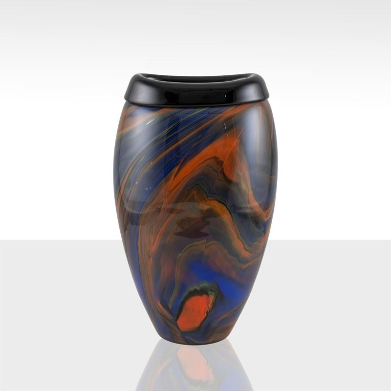 Ottavio Missoni, Vaso in vetro soffiato colorato, Murano 1988-1989