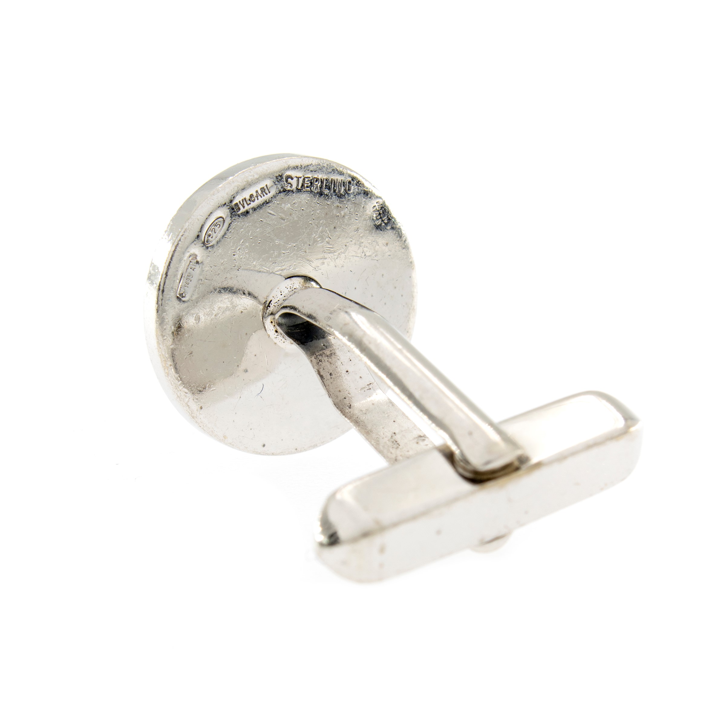 Bulgari gemelli in argento 925 e onice nero