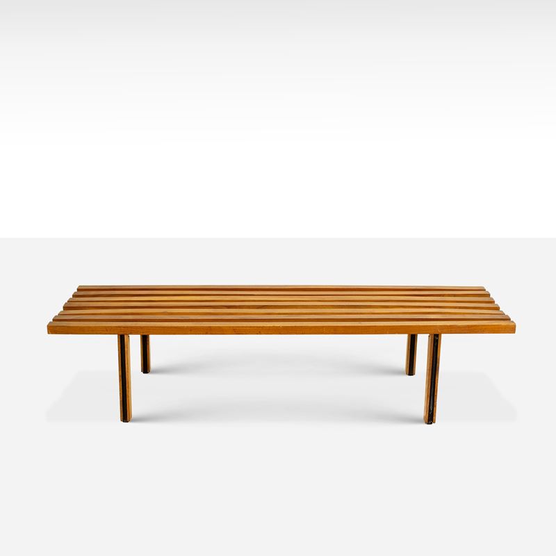 Produzione ISA, Panca in legno e metallo verniciato