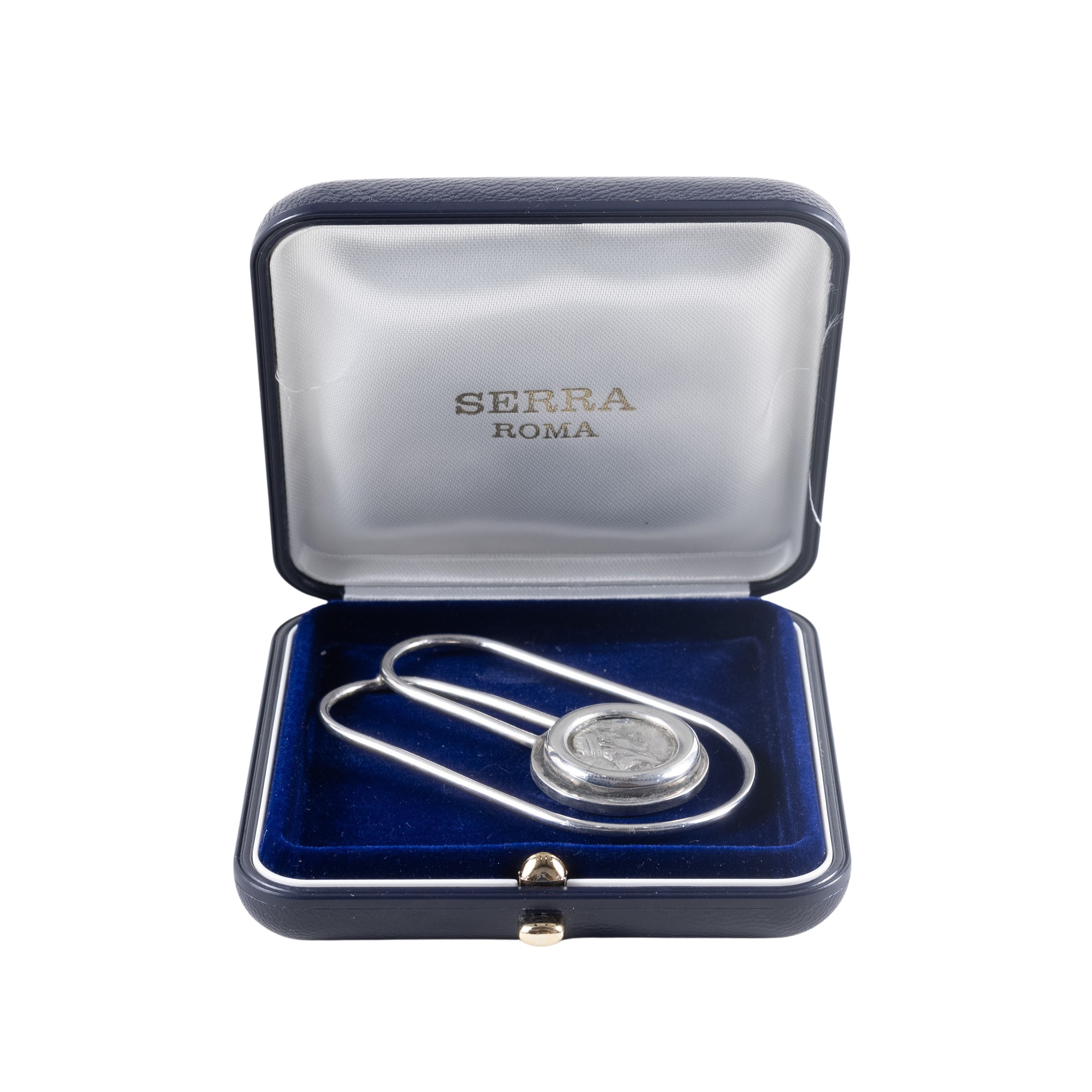 Fermasoldi in argento 925 con moneta