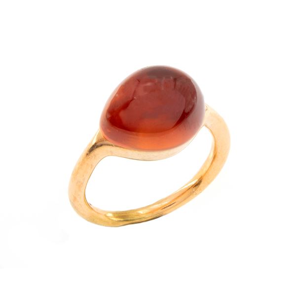 Pomellato 9kt rose gold and orange synthetic sapphire ring  (signed)  - Auction Jewels and Watches Web Only - Colasanti Casa d'Aste