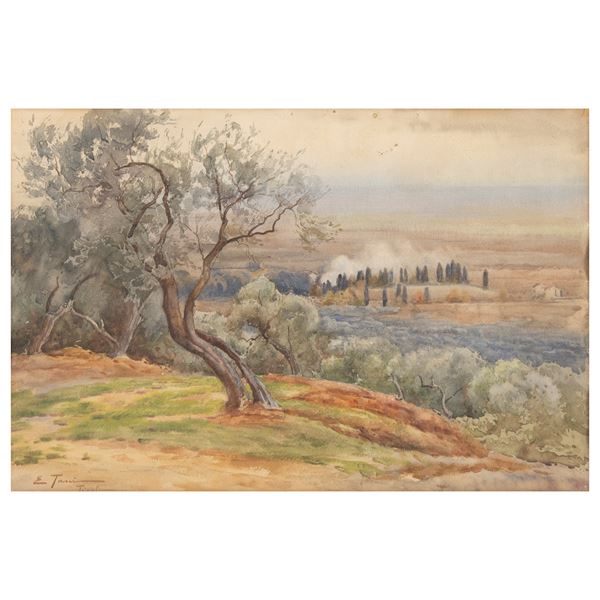 Edoardo Tani  (Tivoli 1880 – Rome 1948)  - Auction Paintings, Furniture and Works of Art Web Only - Colasanti Casa d'Aste