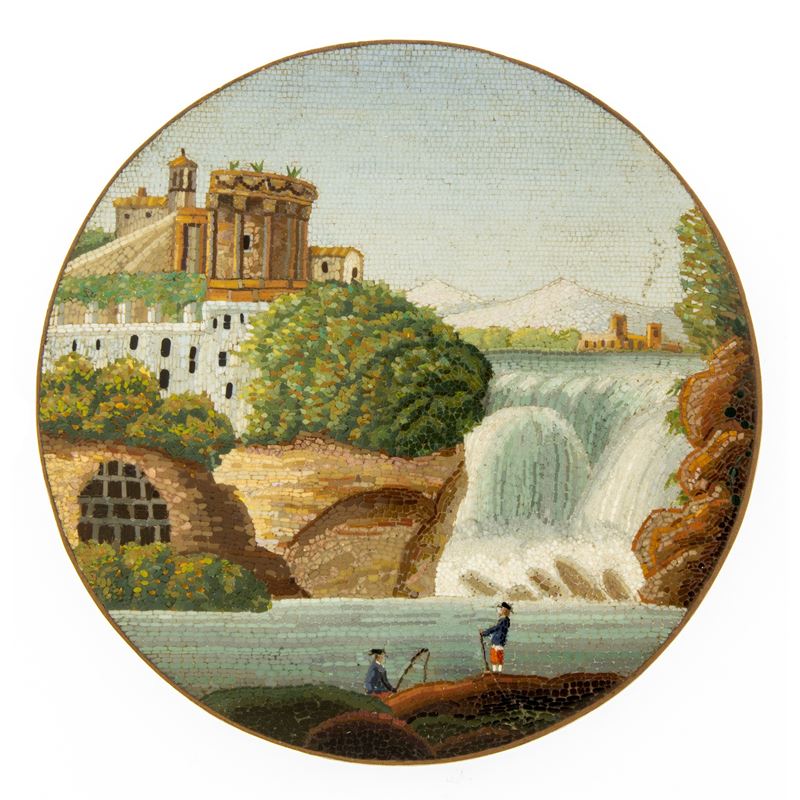 Placca Circolare in Micromosaico