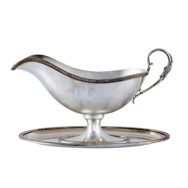 Silver gravy boat  (Italy, 20th century)  - Auction Fine Silver and the Art of the Table - Colasanti Casa d'Aste