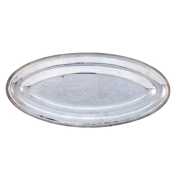 Oval silver fish tray  (Italy, 20th century)  - Auction Fine Silver and the Art of the Table - Colasanti Casa d'Aste