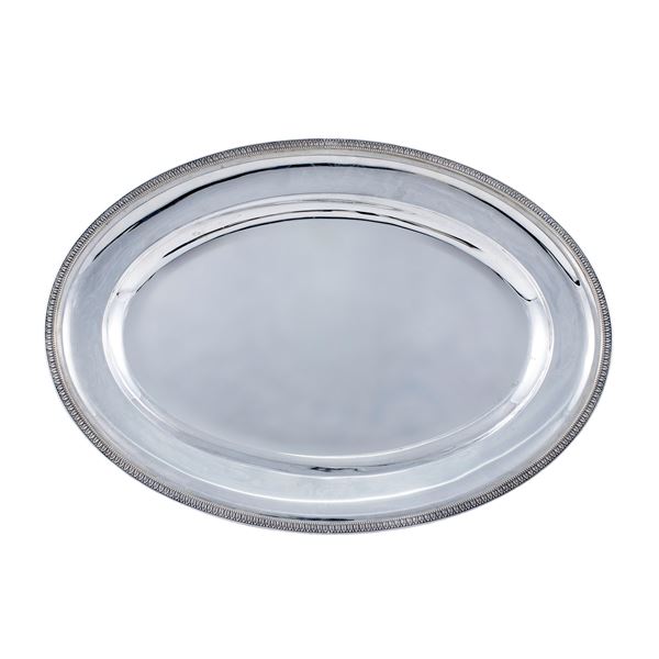 Oval silver tray  (Italy, 20th century)  - Auction Fine Silver and the Art of the Table - Colasanti Casa d'Aste