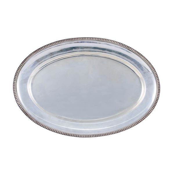 Oval silver tray