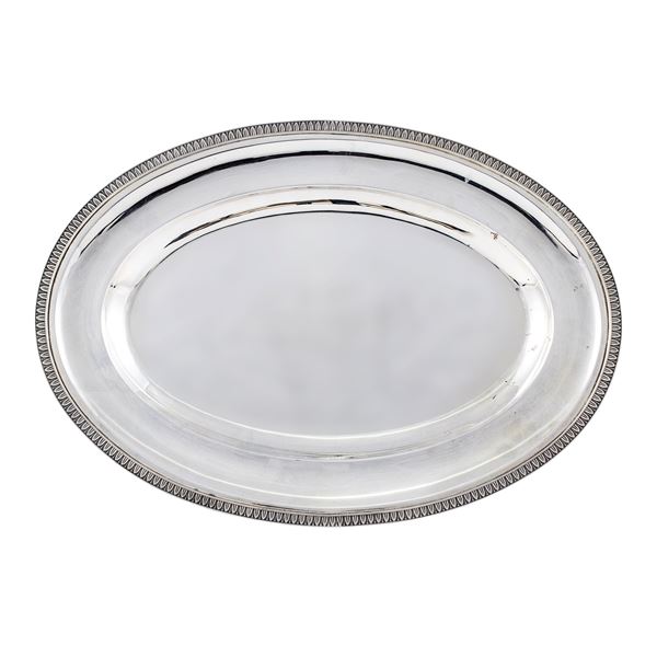 Oval silver tray