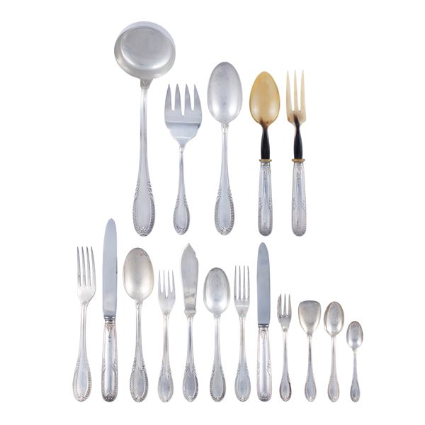 Silver cutlery service (195)  (Italy, 20th century)  - Auction Fine Silver and the Art of the Table - Colasanti Casa d'Aste