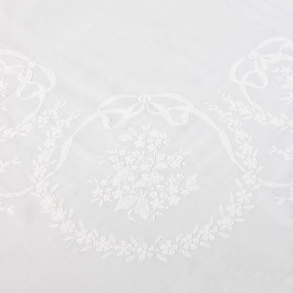 Embroidered cotton tablecloth