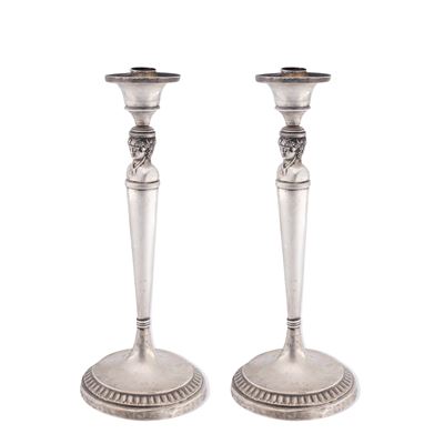 Coppia di Candelieri in Argento