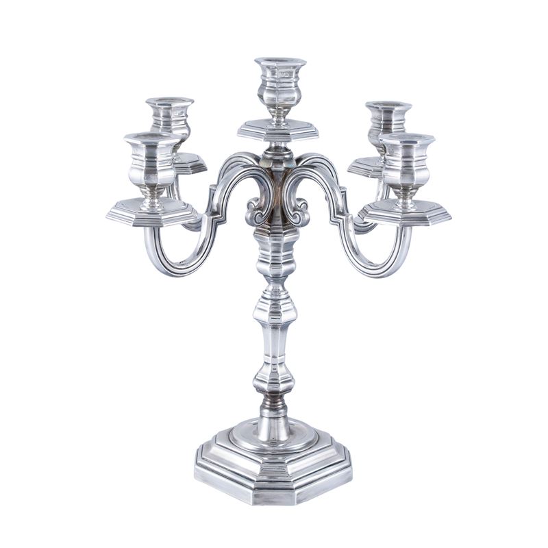 Candelabro in Argento a Cinque Luci
