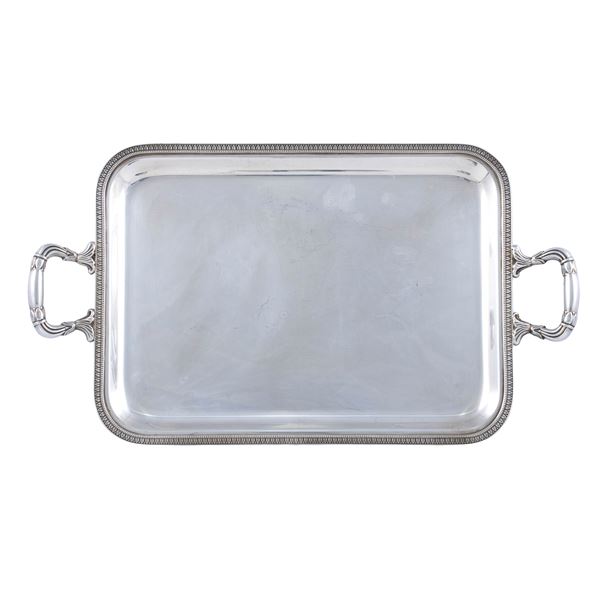 Silver tray with two handles  (Italy, 20th century)  - Auction Fine Silver and the Art of the Table - Colasanti Casa d'Aste