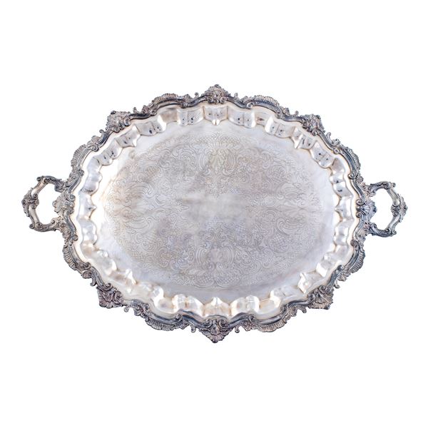 Large Sheffield tray  (England, 19th - 20th century)  - Auction Fine Silver and the Art of the Table - Colasanti Casa d'Aste