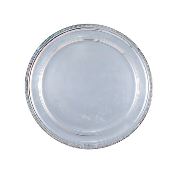 Circular silver plate