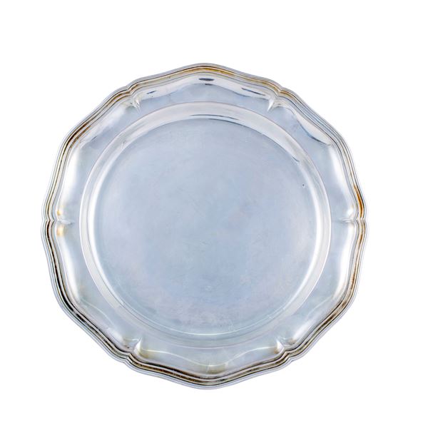 Circular silver plate