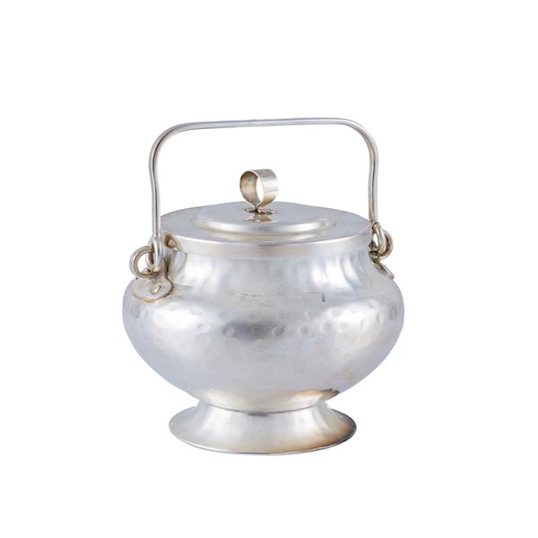 Silver sugar bowl