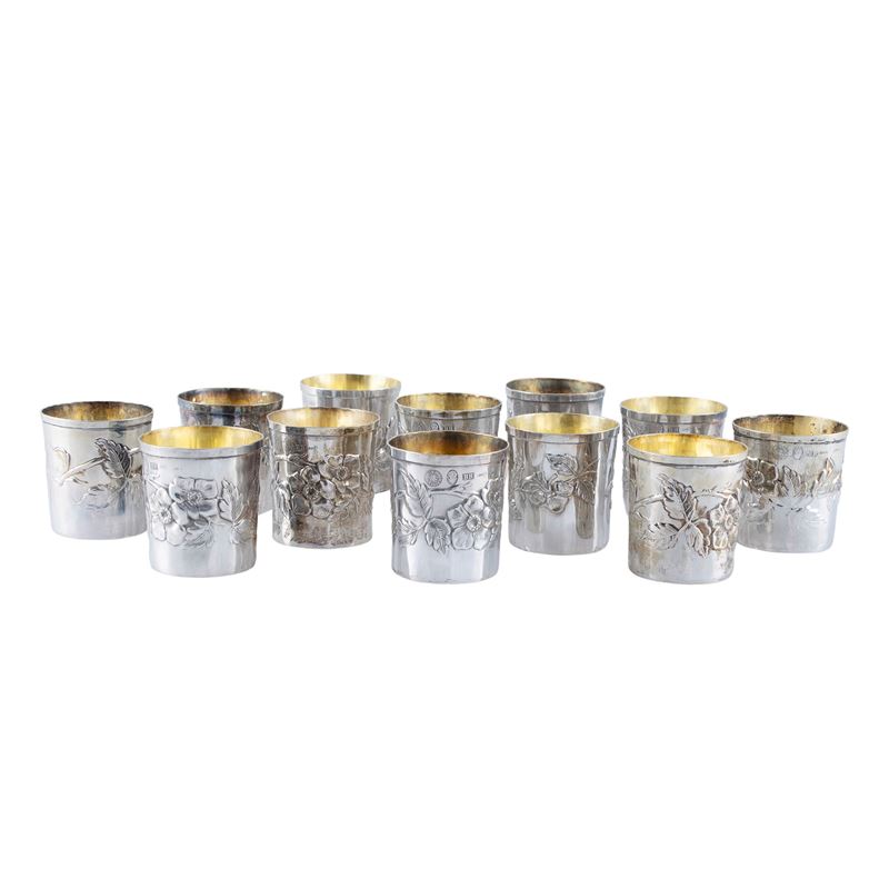 Set di Bicchieri da Liquore in Argento (12)