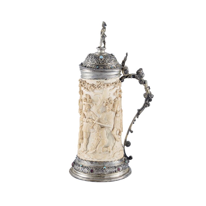 Tankard in Argento e Avorio