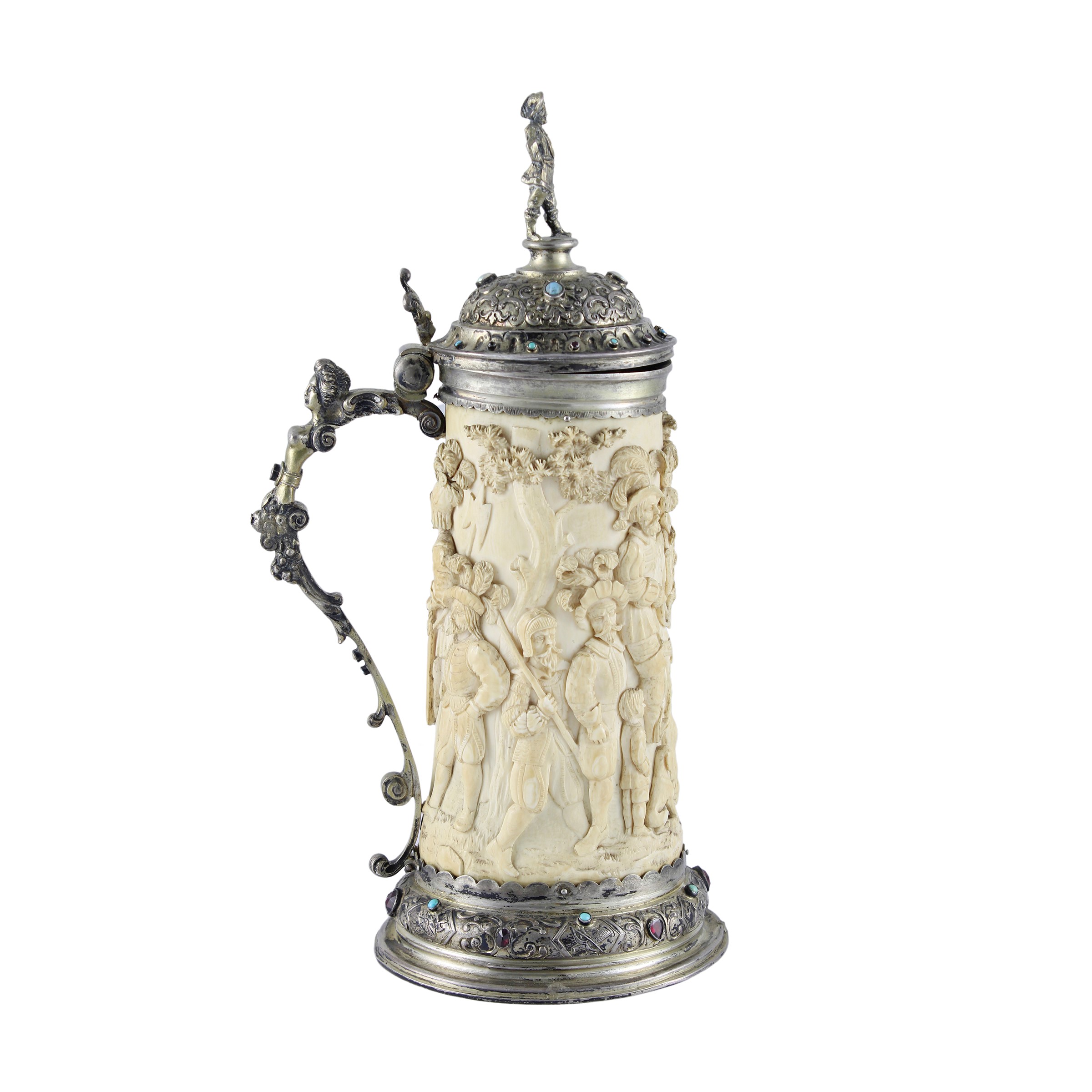 Tankard in Argento e Avorio