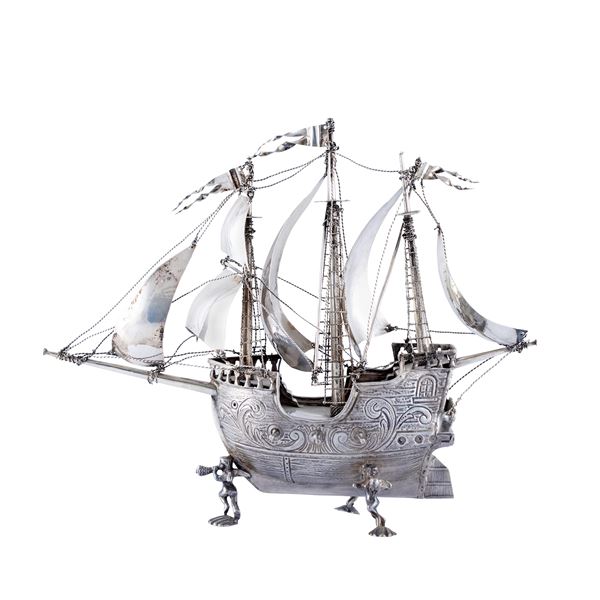 Silver sailing ship