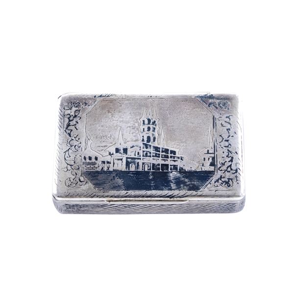 Silver and niello snuffbox  (Moscow, 1843)  - Auction Fine Silver and the Art of the Table - Colasanti Casa d'Aste