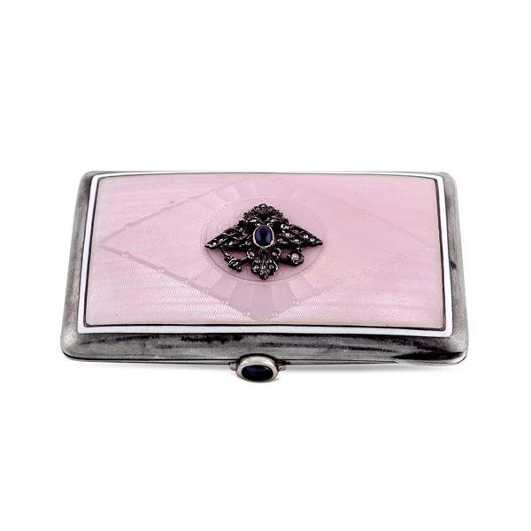 Silver and enamel cigarette box  (Russia, 20th century)  - Auction Fine Silver and the Art of the Table - Colasanti Casa d'Aste