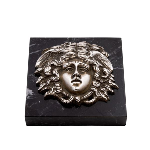 Silver and marble paperweight  (Italy, 20th century)  - Auction Fine Silver and the Art of the Table - Colasanti Casa d'Aste