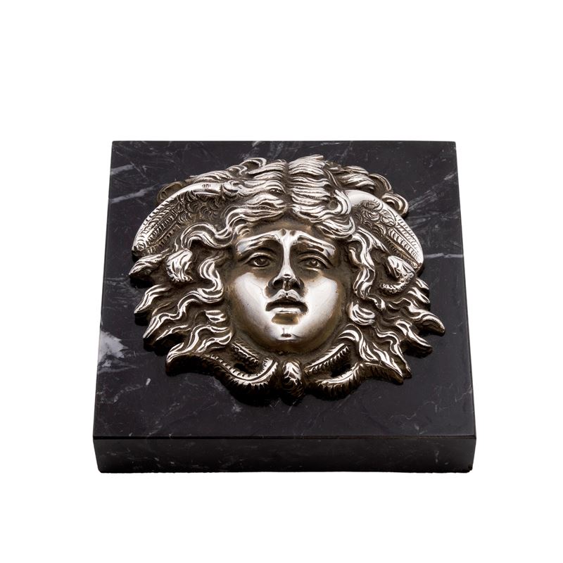 Fermacarte in Argento e Marmo