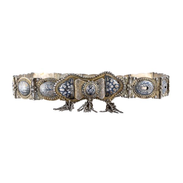 Silver and niello belt  (Russia, 19th century)  - Auction Fine Silver and the Art of the Table - Colasanti Casa d'Aste