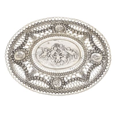 Cesto Ovale in Argento