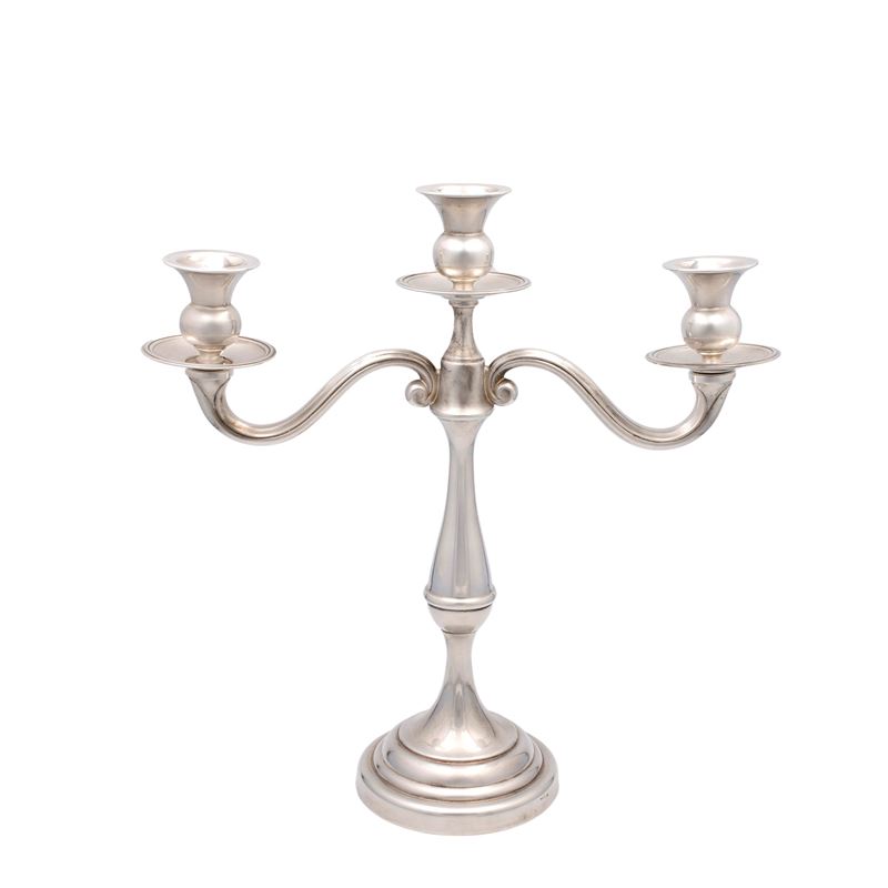 Candelabro in Argento a Tre Luci