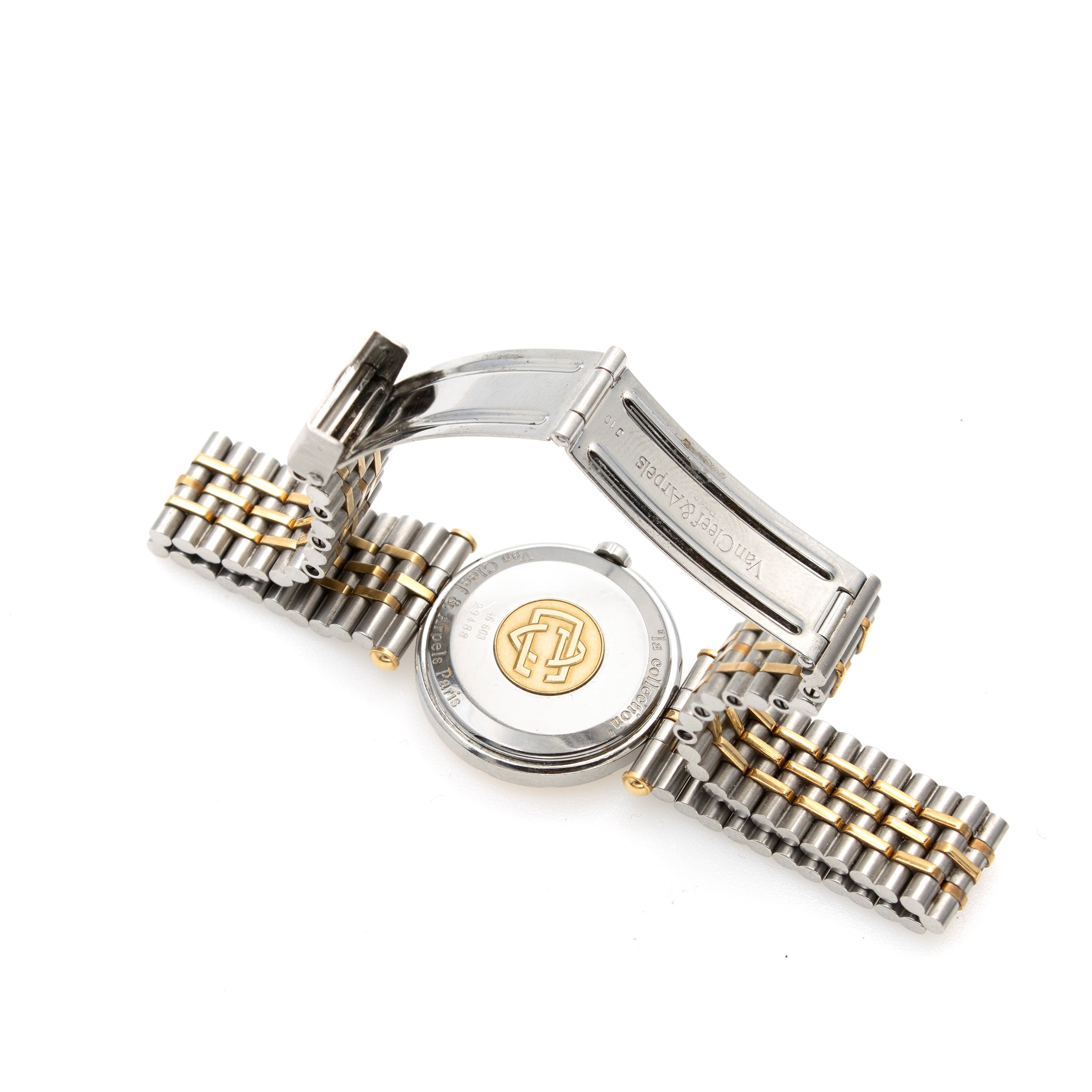 Van Cleef & Arpels, Orologio da donna in oro giallo e acciaio, ref. 466303 - 29488