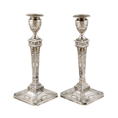 Coppia di Candelieri in Argento