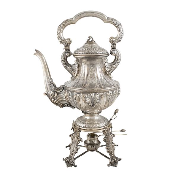 Large silver samovar