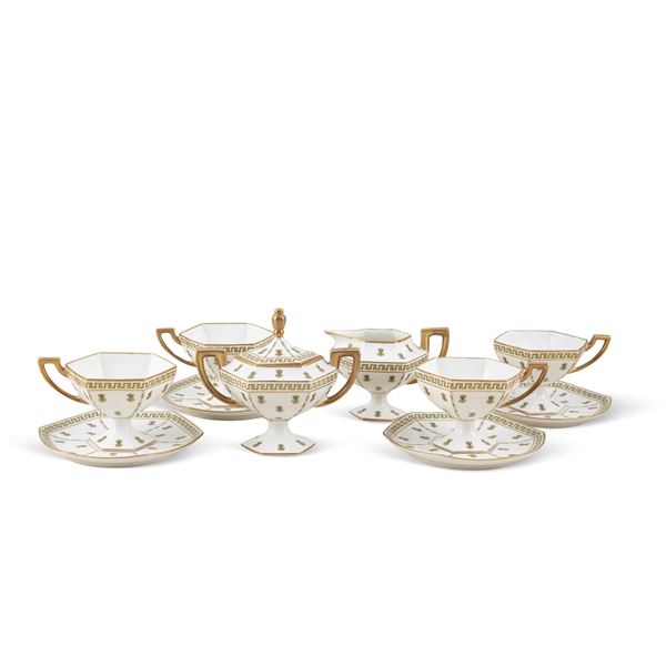 André François, prod. Limoges, porcelain tea service (10)  (France, early 20th century)  - Auction Fine Silver and the Art of the Table - Colasanti Casa d'Aste