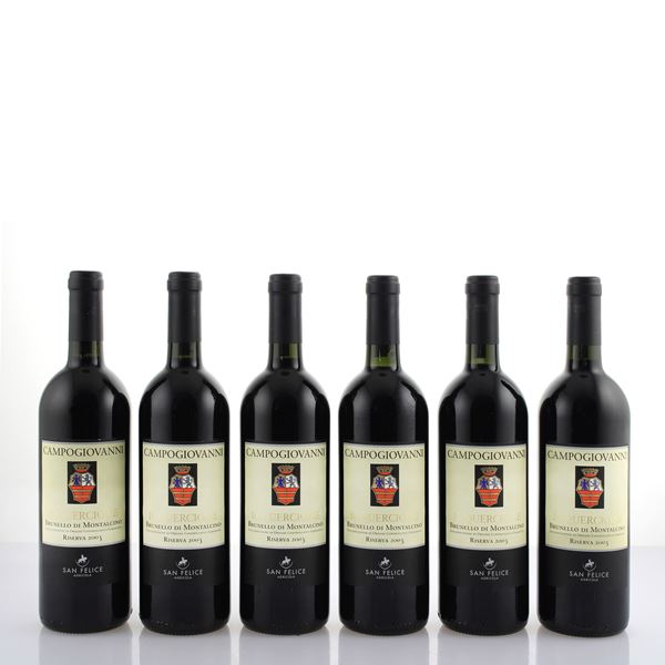 San Felice, Campogiovanni Riserva Il Quercione Riserva 2003  (Toscana)  - Auction Wine and Spirits Web Only - Colasanti Casa d'Aste