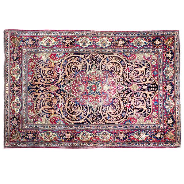 Tehran carpet  (Persia, late 19th century, early 20th century)  - Auction Old Master and 19th century Paintings Furniture and Sculptures - Colasanti Casa d'Aste