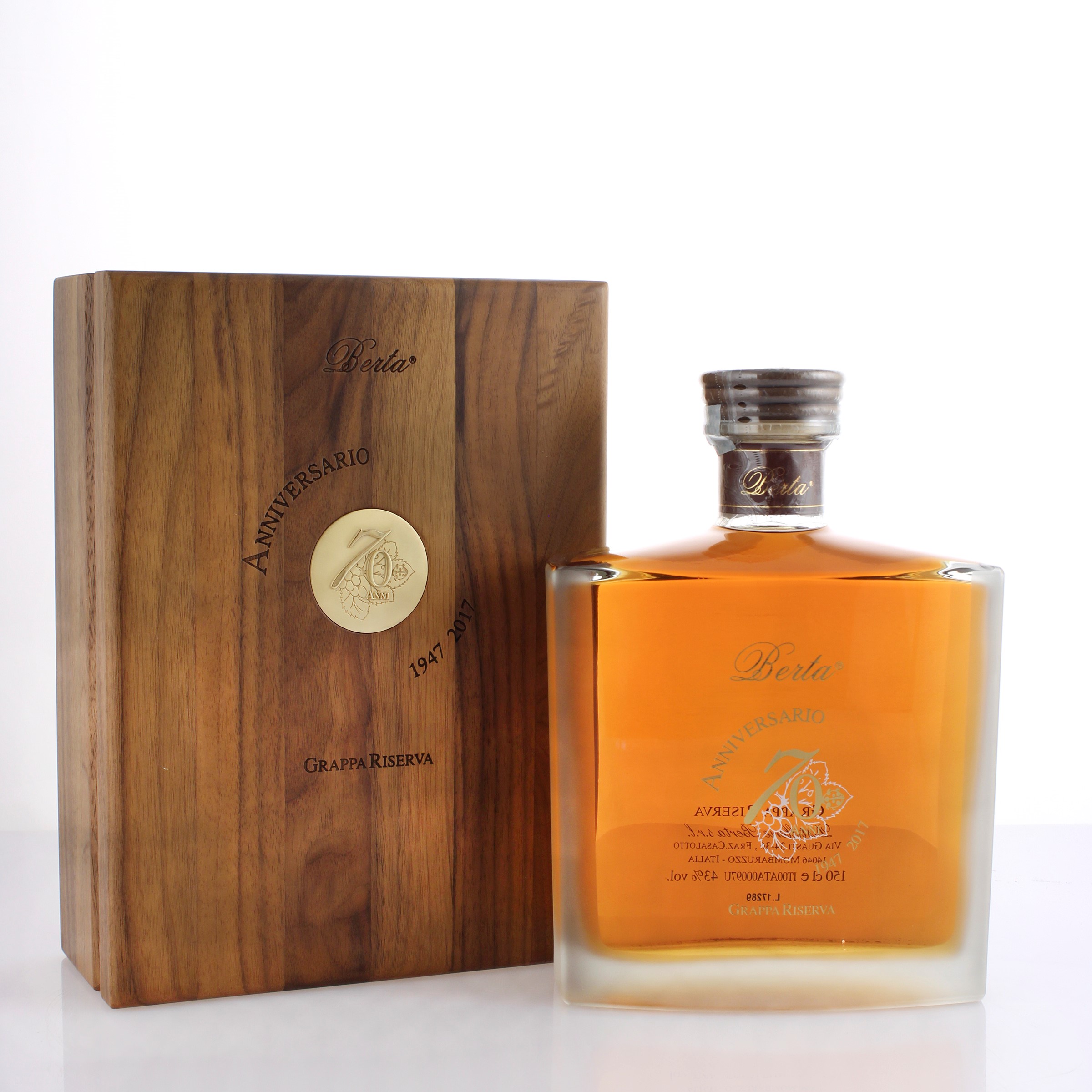 Berta, Grappa Riserva 70° Anniversario 1947-2017