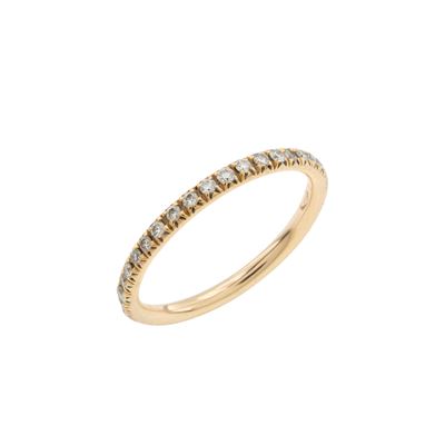 Anello Fede in Oro Rosa 18kt e Diamanti