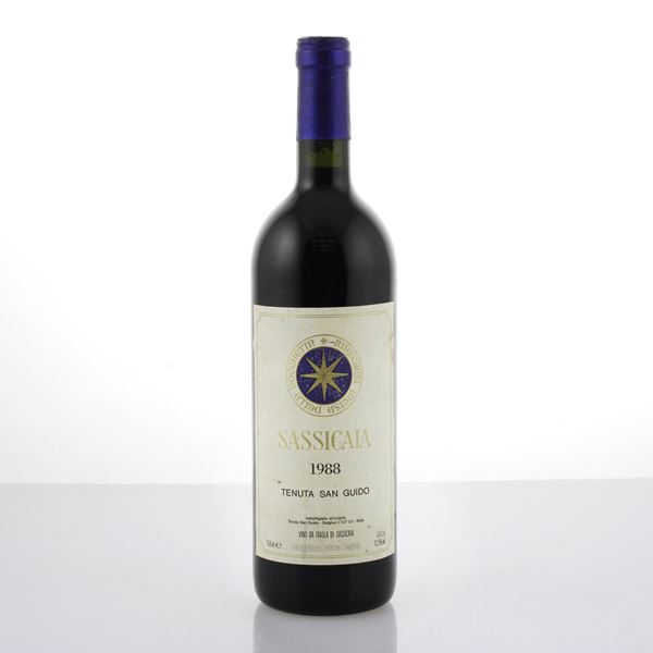 Tenuta San Guido, Sassicaia 1988  (Bolgheri, Toscana)  - Asta Vini e Distillati Web Only - Colasanti Casa d'Aste