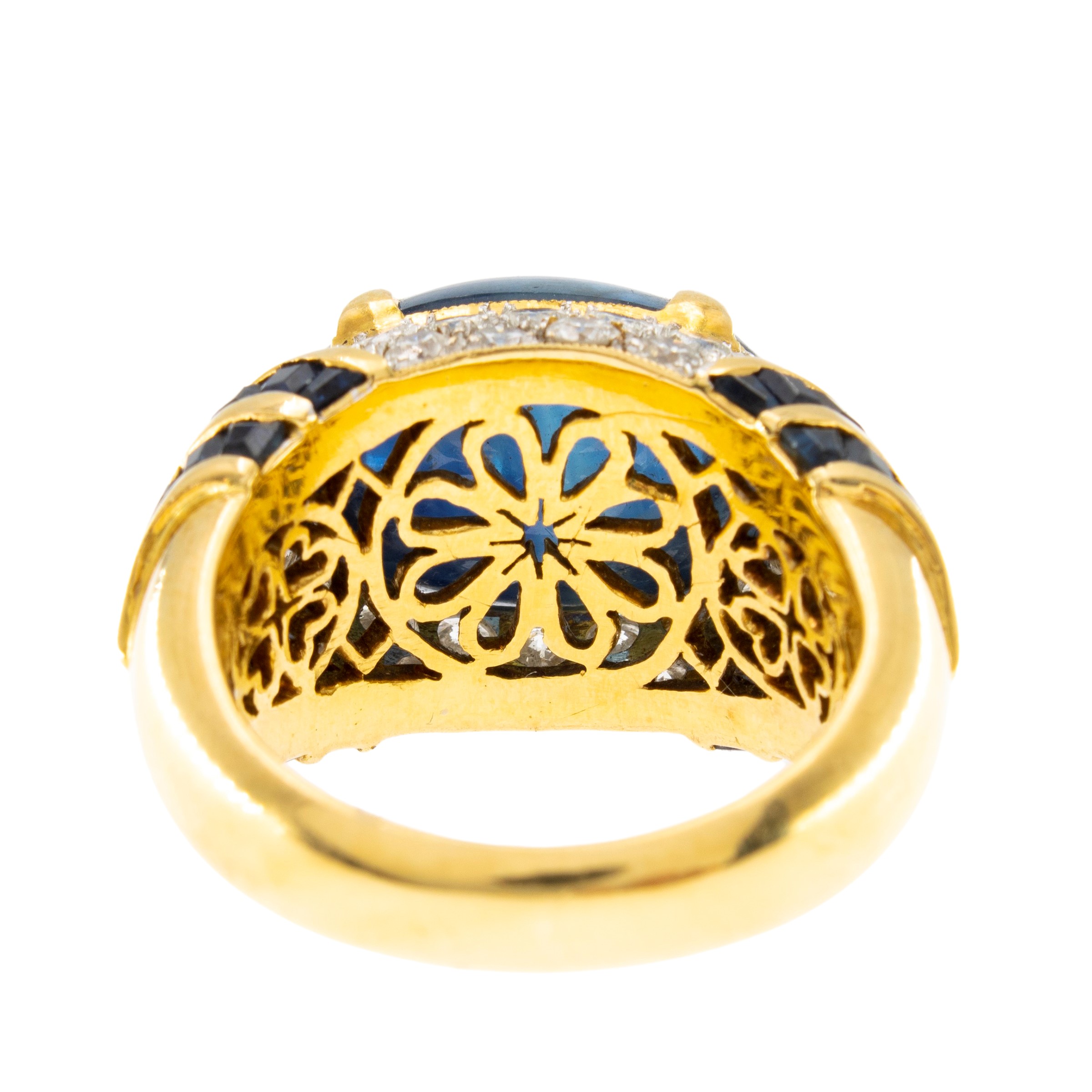 Anello in Oro Giallo 18kt con Zaffiro Naturale