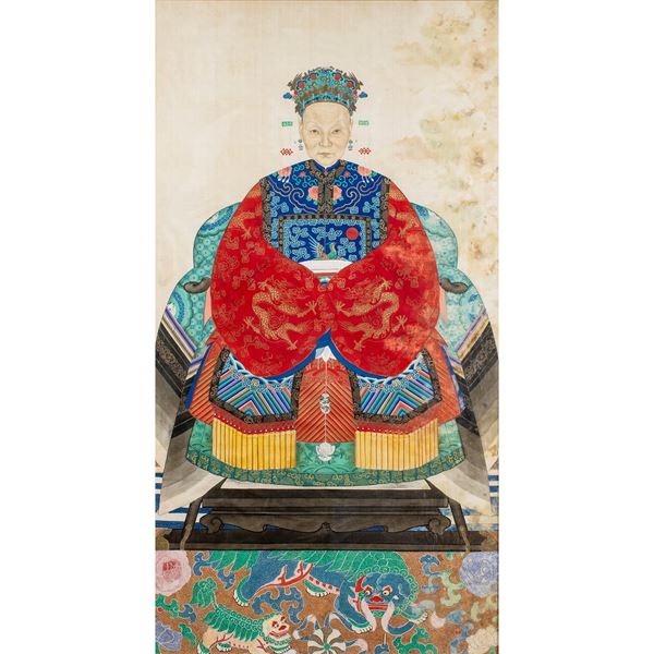 Painting on silk  (China, Qing Dynasty, 19th century)  - Auction Old Master and 19th century Paintings Furniture and Sculptures - Colasanti Casa d'Aste