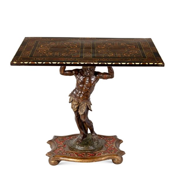 Wood and shell centerpiece table  (Italy, 18th-19th century)  - Auction Old Master and 19th century Paintings Furniture and Sculptures - Colasanti Casa d'Aste