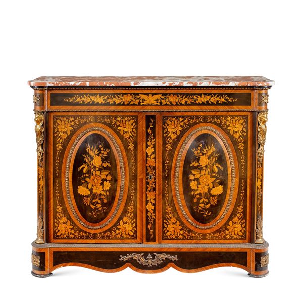 Credenza Napoleone III  (Francia, XIX Sec.)  - Asta Dipinti Antichi e del XIX Secolo Arredi e Sculture - Colasanti Casa d'Aste